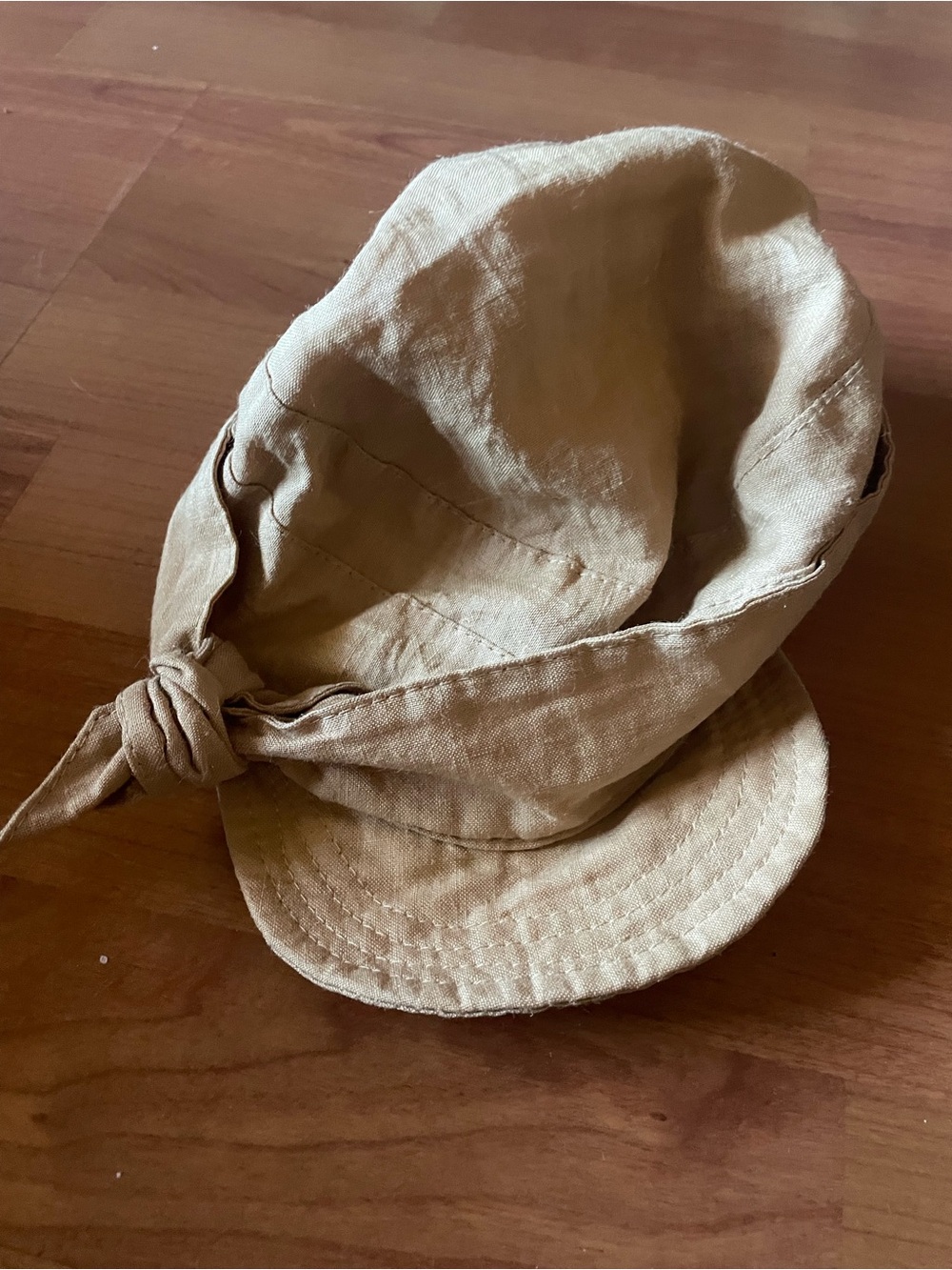 Rising Star Kids Knot-Back Sun Hat in Tan